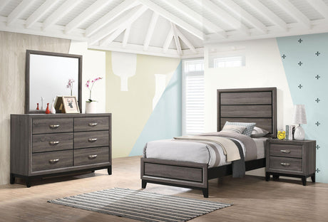 Coaster Watson 4-piece Twin Bedroom Set Grey Oak