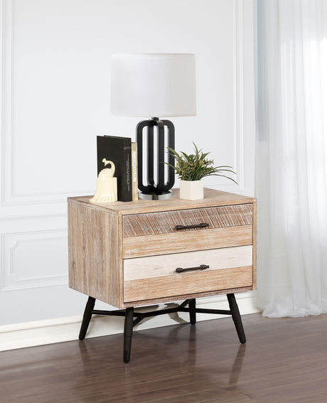 Coaster Marlow 2-drawer Nightstand Rough Sawn Multi