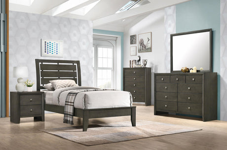 Coaster Serenity 4-piece Twin Bedroom Set Mod Grey