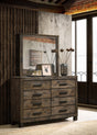 Coaster Woodmont 8-drawer Dresser with Mirror Rustic Golden Brown