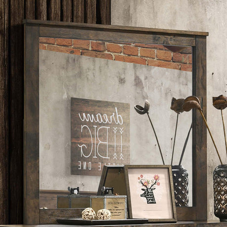 Coaster Woodmont Dresser Mirror Rustic Golden Brown