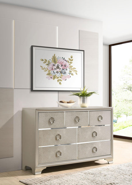 Coaster Salford 7-drawer Dresser Metallic Sterling