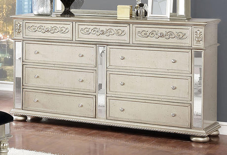 Coaster Heidi 9-drawer Dresser Metallic Platinum