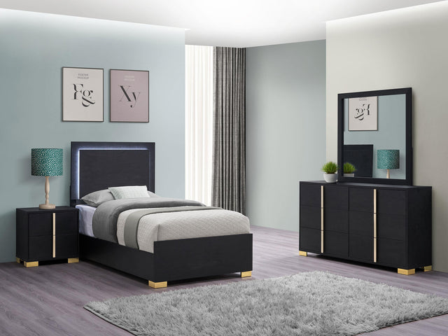 Coaster Marceline 4-piece Twin Bedroom Set Black