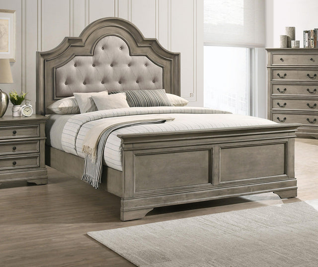 Coaster Manchester Wood Eastern King Panel Bed Wheat Brown