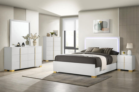 Coaster Marceline 5-piece Eastern King Bedroom Set White