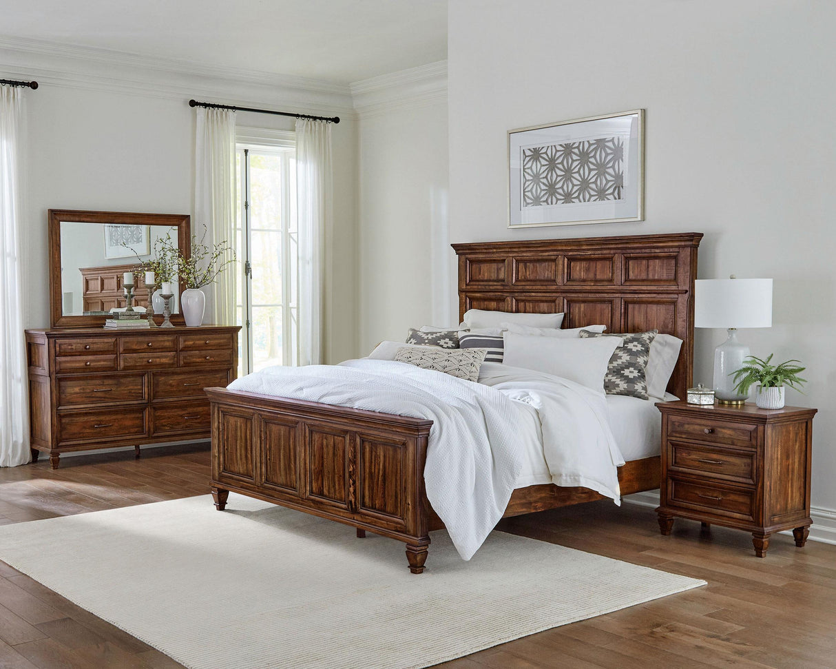 Coaster Avenue 4-piece Queen Bedroom Set Weathered Burnished Brown