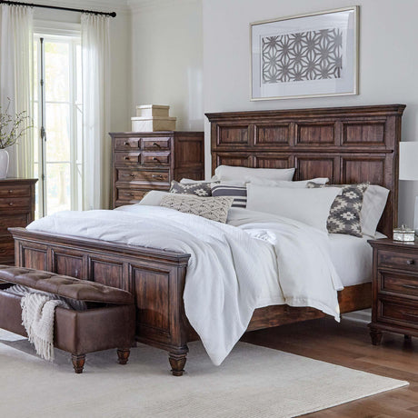 Coaster Avenue Wood Queen Panel Bed Weathered Burnished Brown