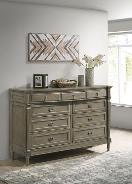 Coaster Alderwood 9-drawer Dresser French Grey