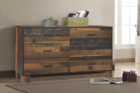 Coaster Sidney 6-drawer Dresser Rustic Pine