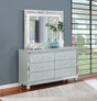 Coaster Gunnison 6-drawer Dresser with Mirror Silver Metallic