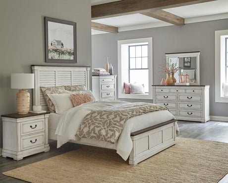 Coaster Hillcrest 4-piece Eastern King Bedroom Set Distressed White