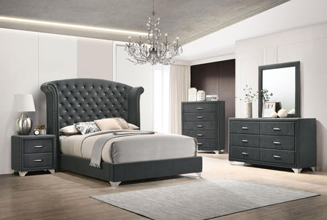 Coaster Melody 5-piece Eastern King Bedroom Set Grey