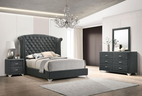 Coaster Melody 4-piece California King Bedroom Set Grey