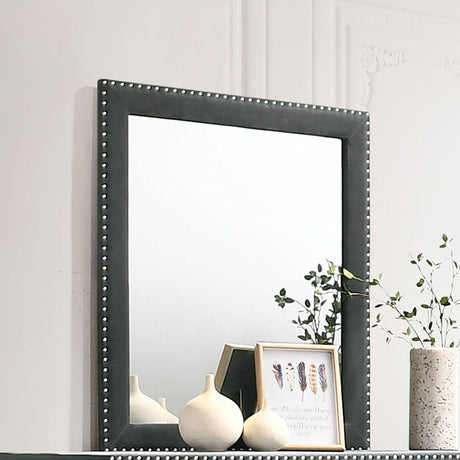 Coaster Melody Upholstered Dresser Mirror Grey