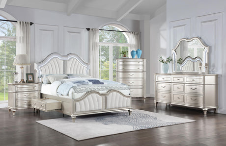 Coaster Evangeline 5-piece Eastern King Bedroom Set Silver Oak