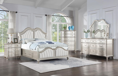 Coaster Evangeline 5-piece California King Bedroom Set Silver Oak