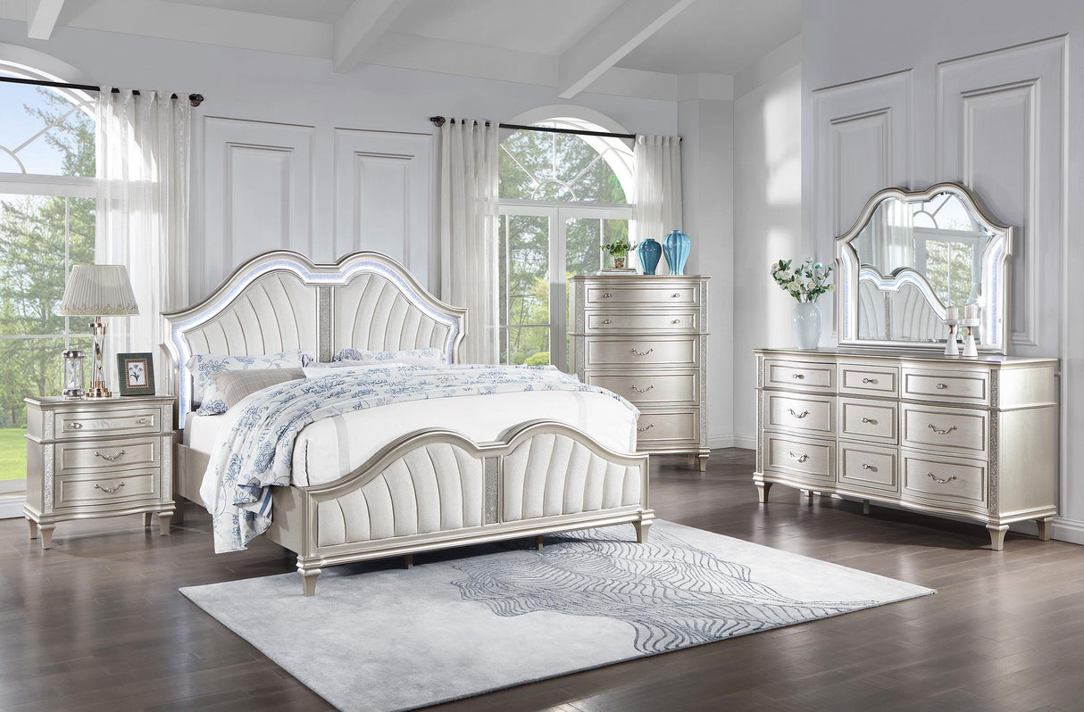 Coaster Evangeline 5-piece California King Bedroom Set Silver Oak