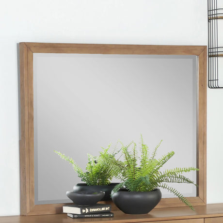Coaster Taylor Dresser Mirror Light Honey Brown