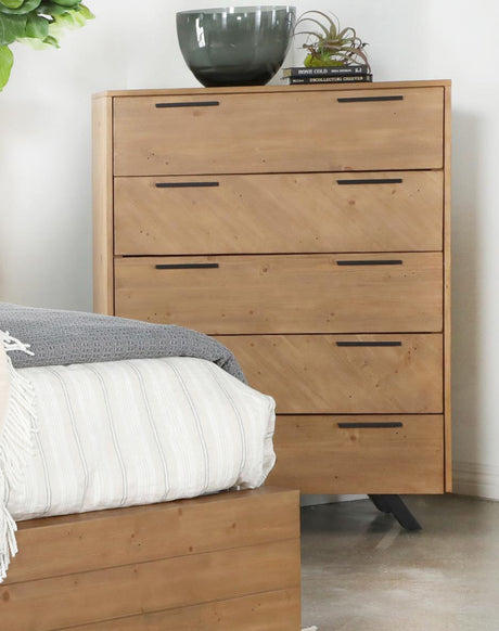 Coaster Taylor 5-drawer Bedroom Chest Light Honey Brown