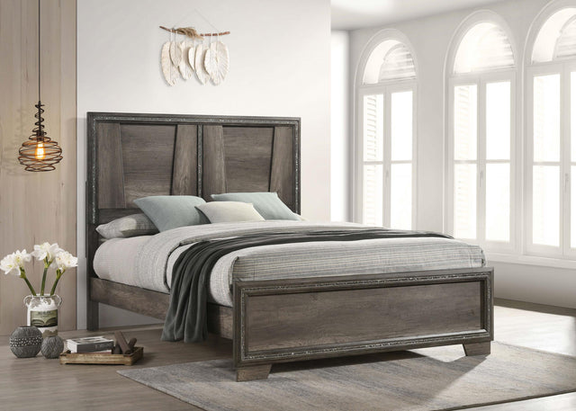 Coaster Janine Wood Queen Panel Bed Grey