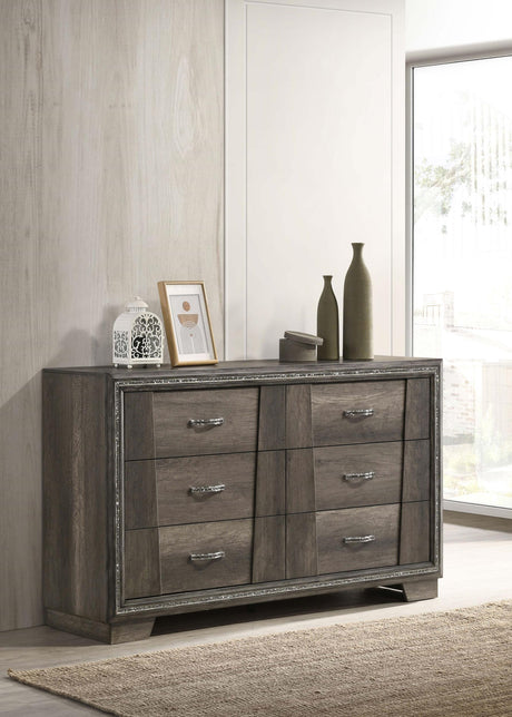 Coaster Janine 6-drawer Dresser Grey
