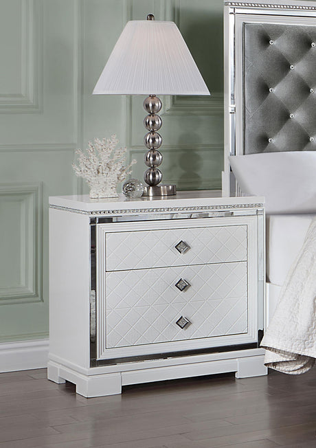 Coaster Eleanor 2-drawer Nightstand White