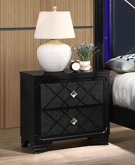 Coaster Penelope 2-drawer Nightstand Midnight Star
