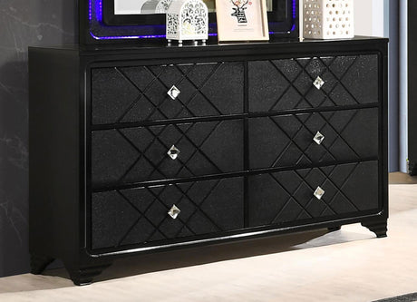 Coaster Penelope 6-drawer Dresser Midnight Star