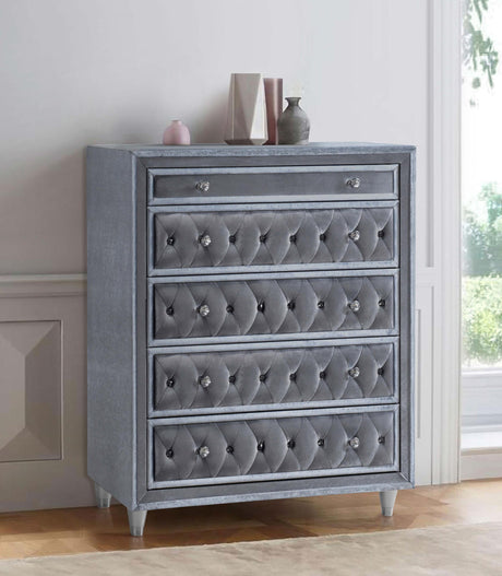 Coaster Antonella 5-drawer Bedroom Chest Grey