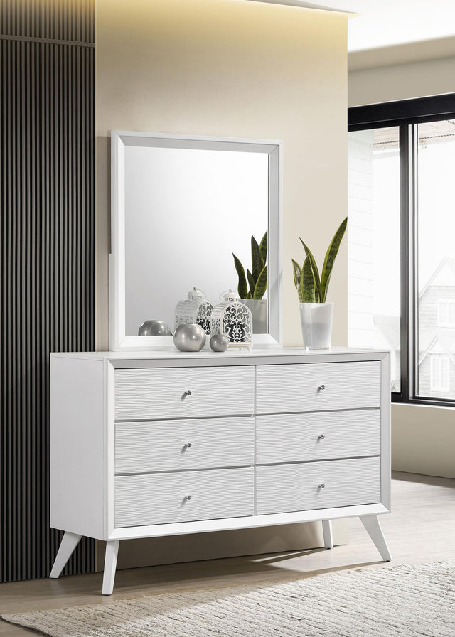 Coaster Janelle 6-drawer Dresser with Mirror White