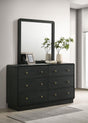 Coaster Cavelle 6-drawer Dresser and Mirror Black
