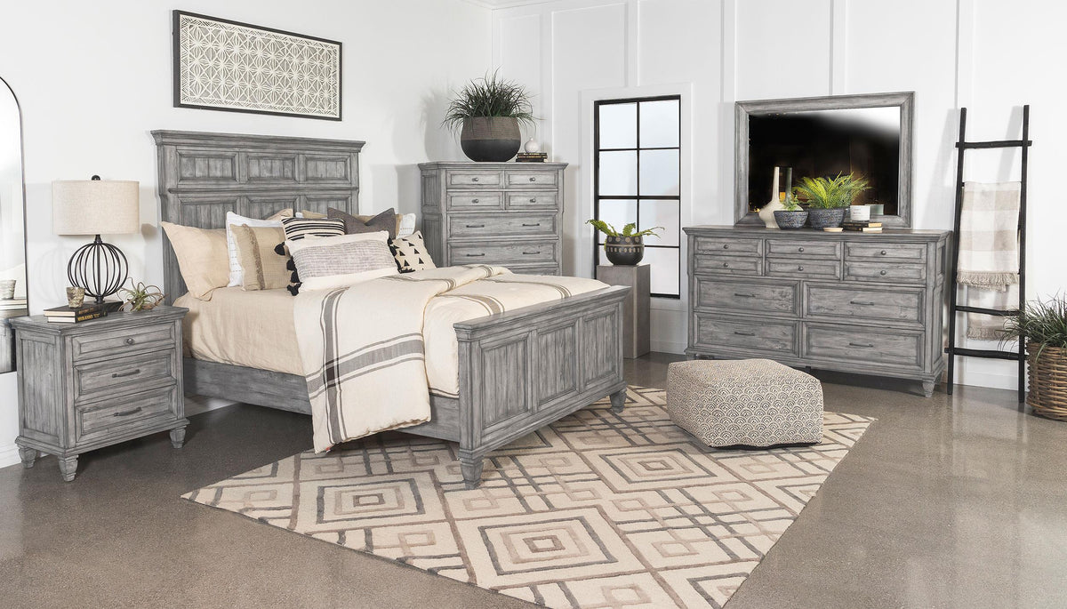 Coaster Avenue 5-piece Eastern King Bedroom Set Weathered Grey