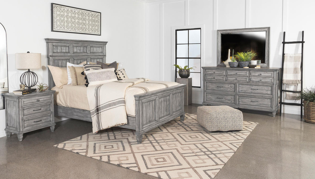 Coaster Avenue 4-piece California King Bedroom Set Weathered Grey