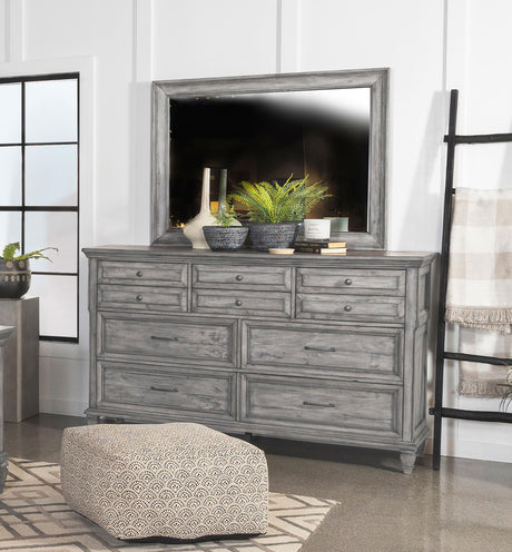 Coaster Avenue 8-drawer Dresser with Mirror Weathered Grey