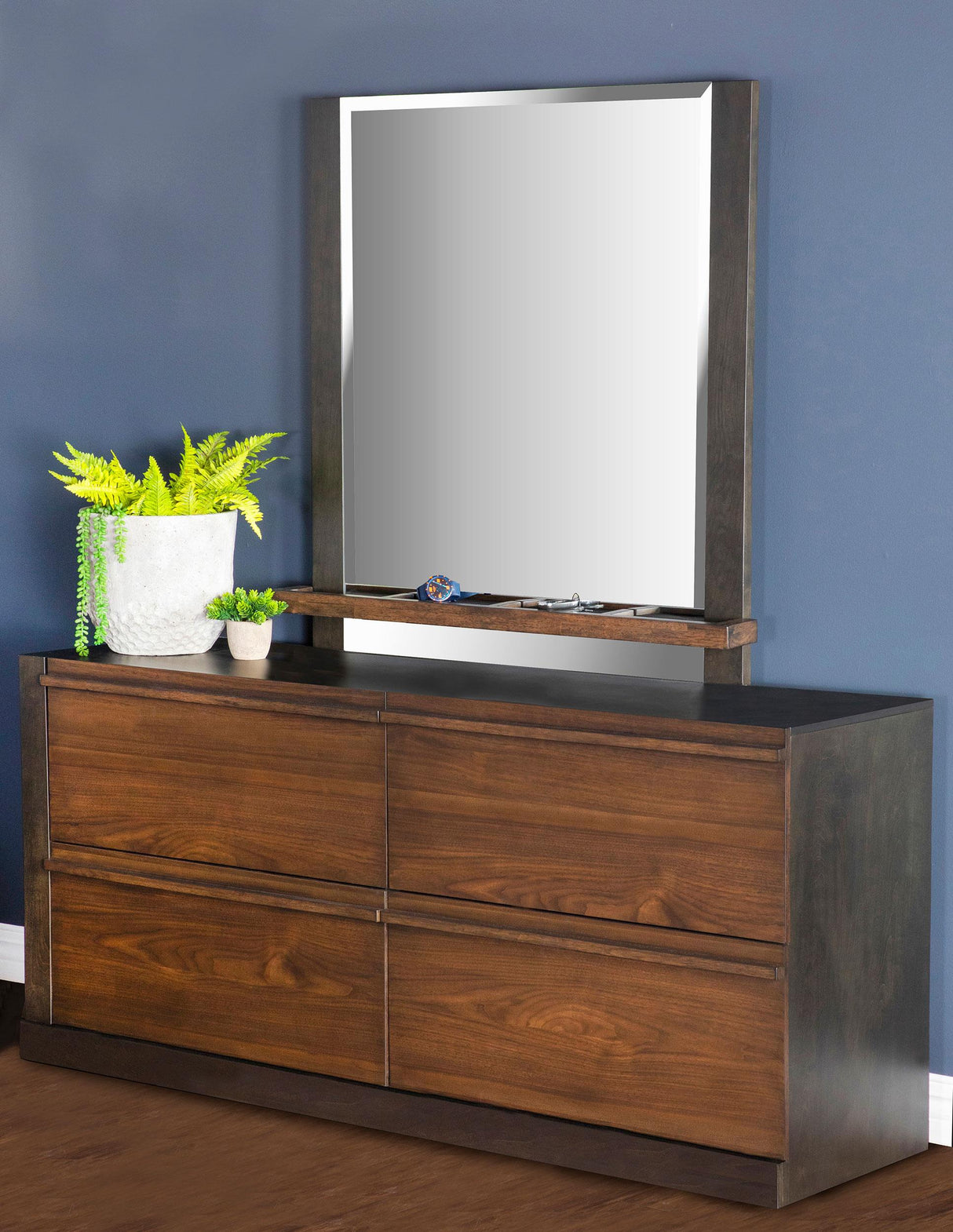 Coaster Azalia 4-drawer Dresser with Mirror Walnut