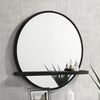 Coaster Arini Round Vanity Wall Mirror with Shelf Black