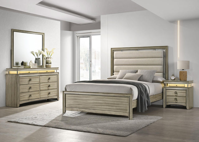 Coaster Giselle 4-piece Queen Bedroom Set Rustic Beige