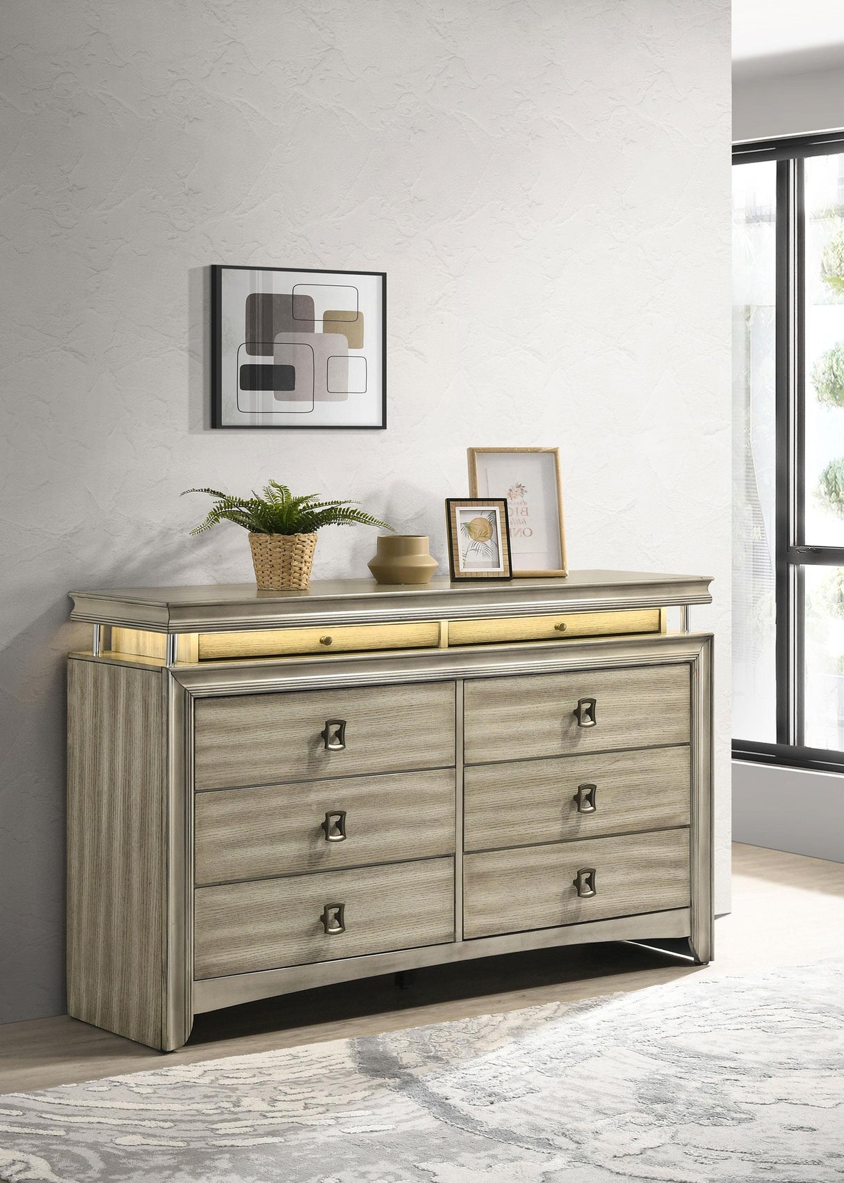 Coaster Giselle 8-drawer Dresser Rustic Beige