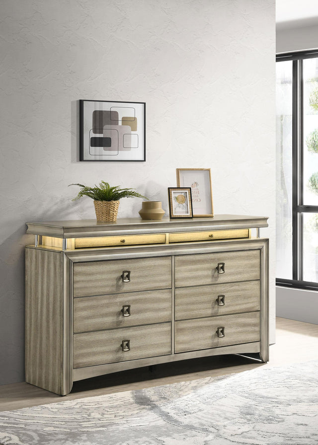 Coaster Giselle 8-drawer Dresser Rustic Beige