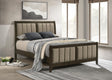 Coaster Wilkes 51-inch Upholstered Queen Bed Dark Cocoa