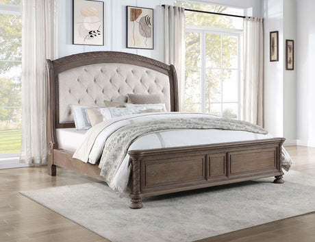 Coaster Emmett Wood Eastern King Sleigh Bed Walnut