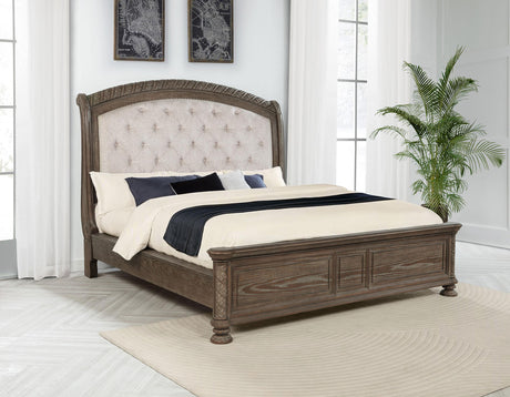 Coaster Emmett Wood California King Sleigh Bed Walnut