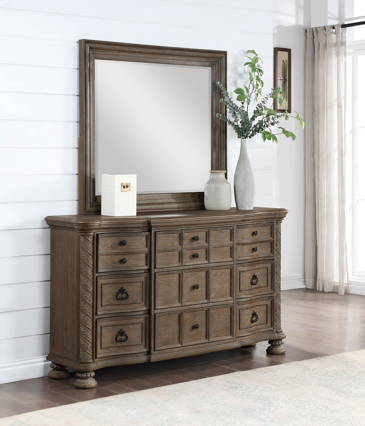Coaster Emmett 9-drawer Dresser with Mirror Walnut