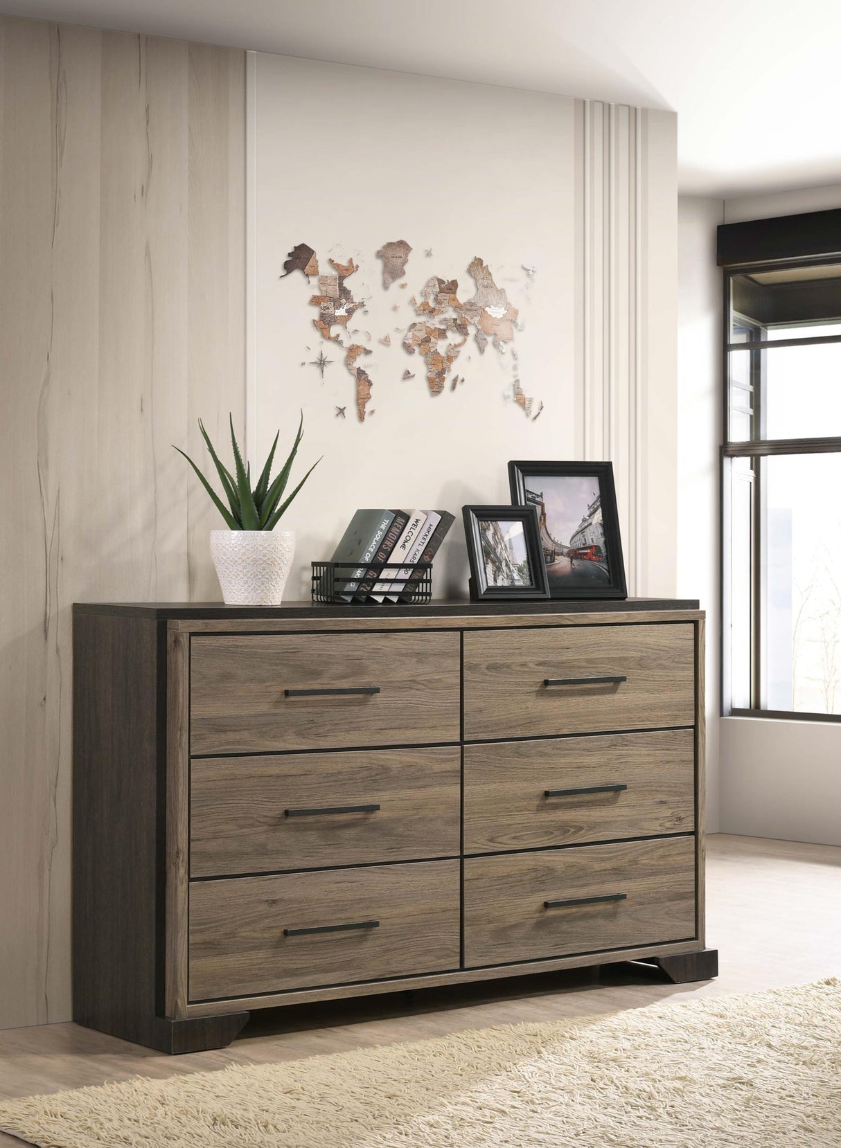 Coaster Baker 6-drawer Dresser Light Taupe