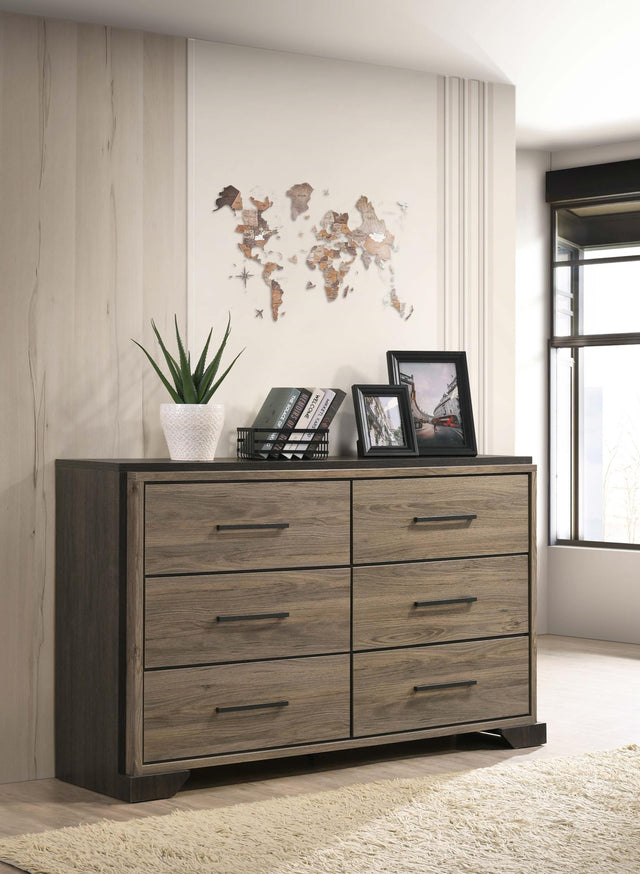 Coaster Baker 6-drawer Dresser Light Taupe