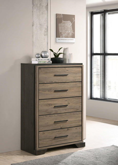 Coaster Baker 5-drawer Bedroom Chest Light Taupe