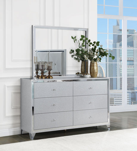 Coaster Larue 6-drawer Dresser with Mirror Silver