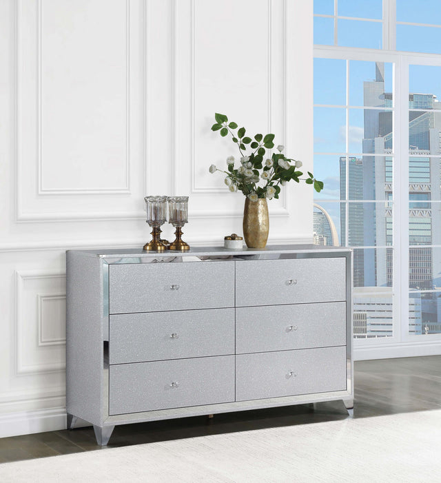 Coaster Larue 6-drawer Dresser Silver