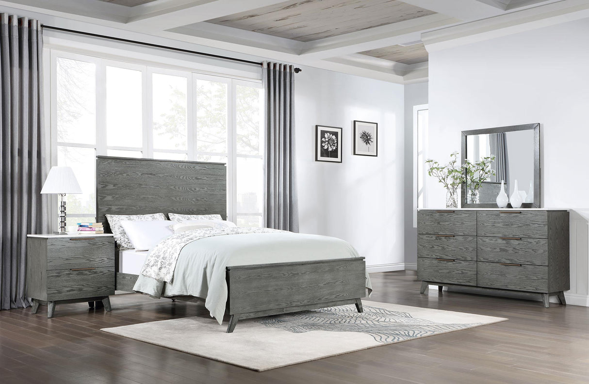 Coaster Nathan 4-piece Eastern King Bedroom Set Grey